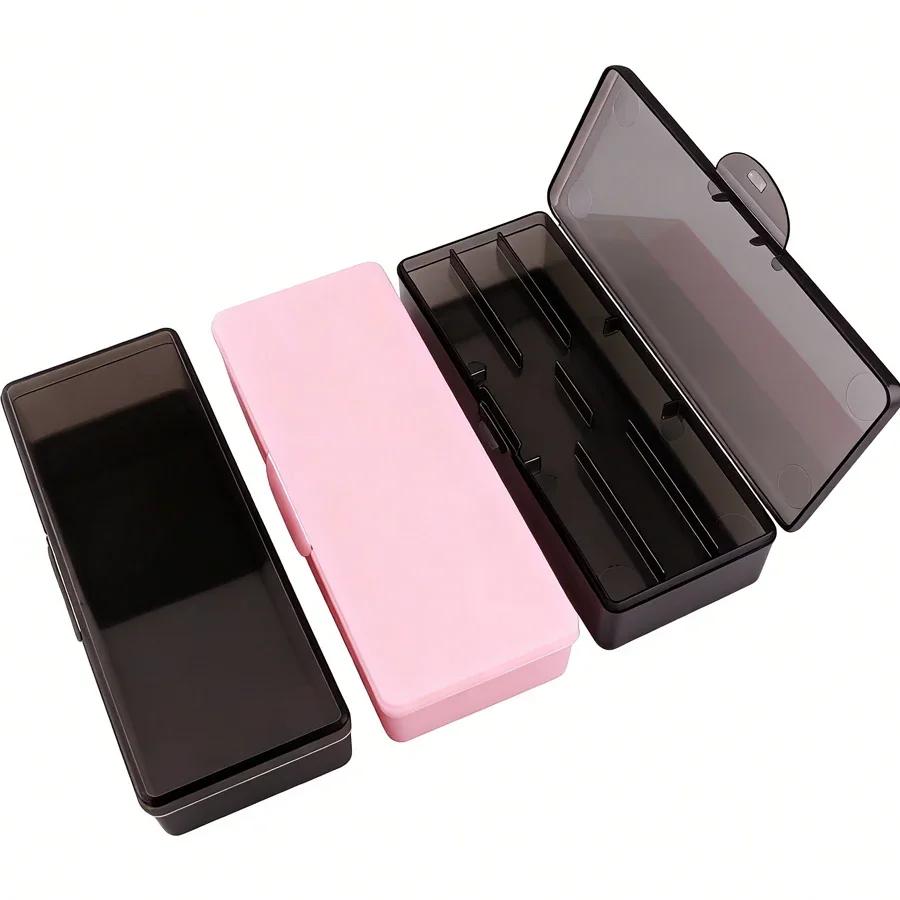 Double Layer Nail Tool Storage Box Organizer Case, Portable Manicure Pedicure Tools Container for Nail Files Cuticle Pusher