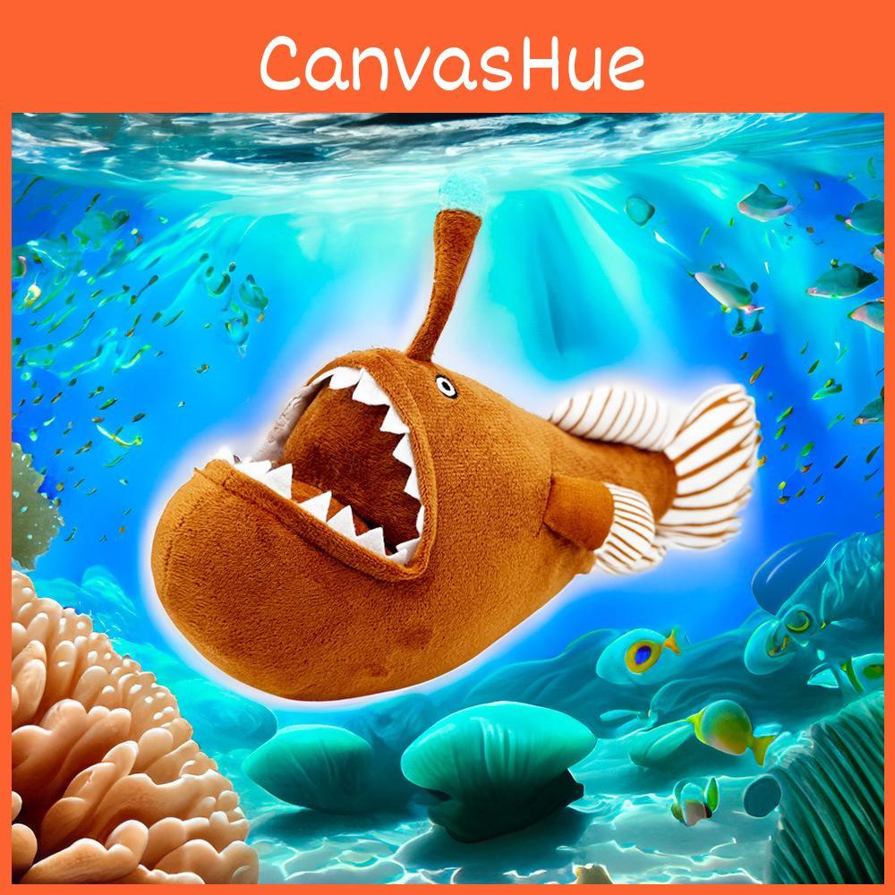 Плюшевая рыба-фонарь Melanocetus Johnsonii Мягкая игрушка для детей и коллекционеров