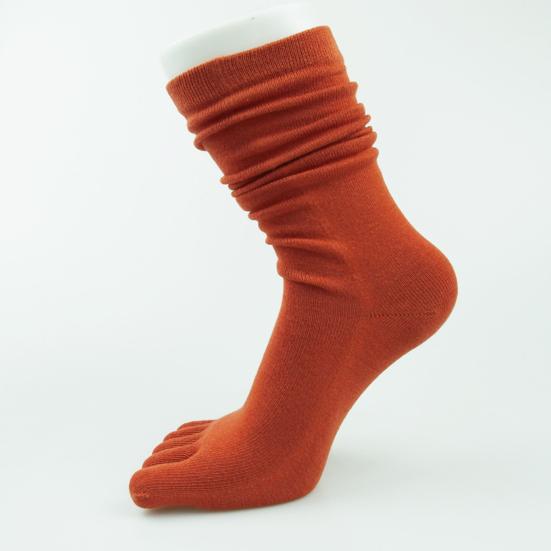 Дышащие носки, однотонные длинные носки с пятью пальцами, повседневная одежда