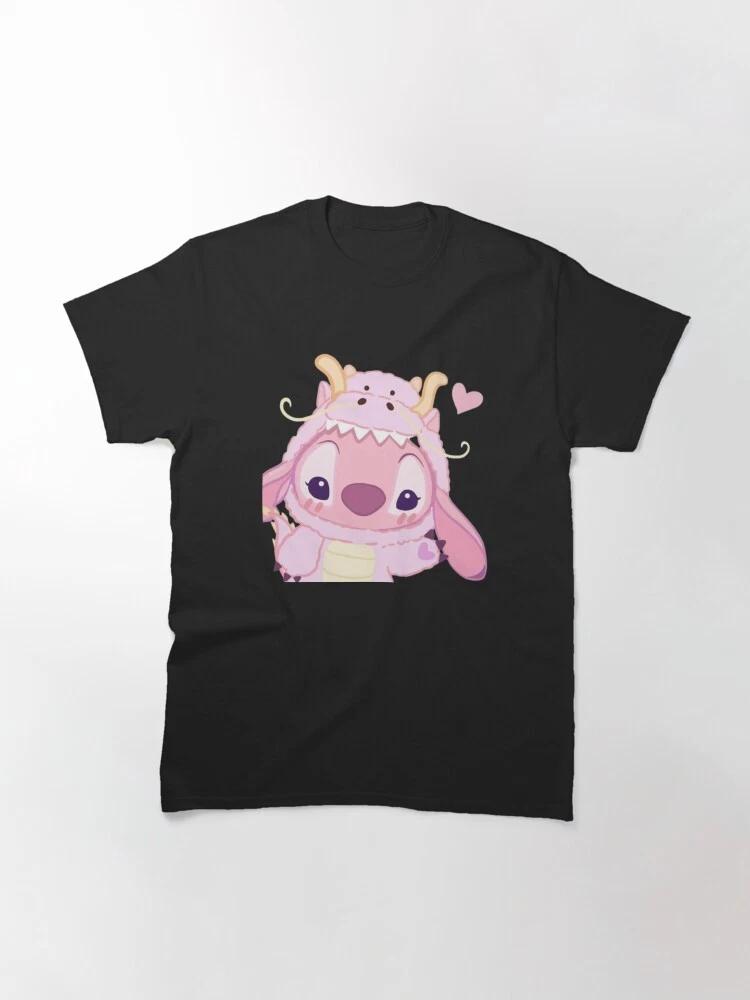 World Colorful Graphic Cute Pink Stitch Classic TShirt Unisex Style