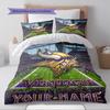 Name Custom Minnesota Vikings Logos Pattern Bedding Set Quilt Cover Pillowcase Home Decor Gift (1 * duvet cover + 2 * pillowcase, without core)