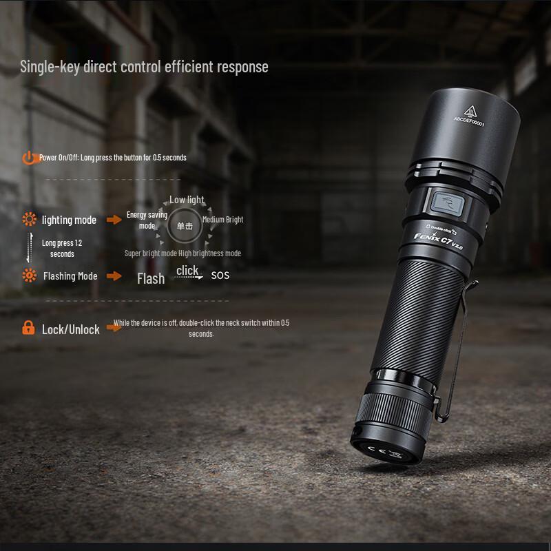 Тактический фонарь FENIX C7 V2.0 высокой мощности