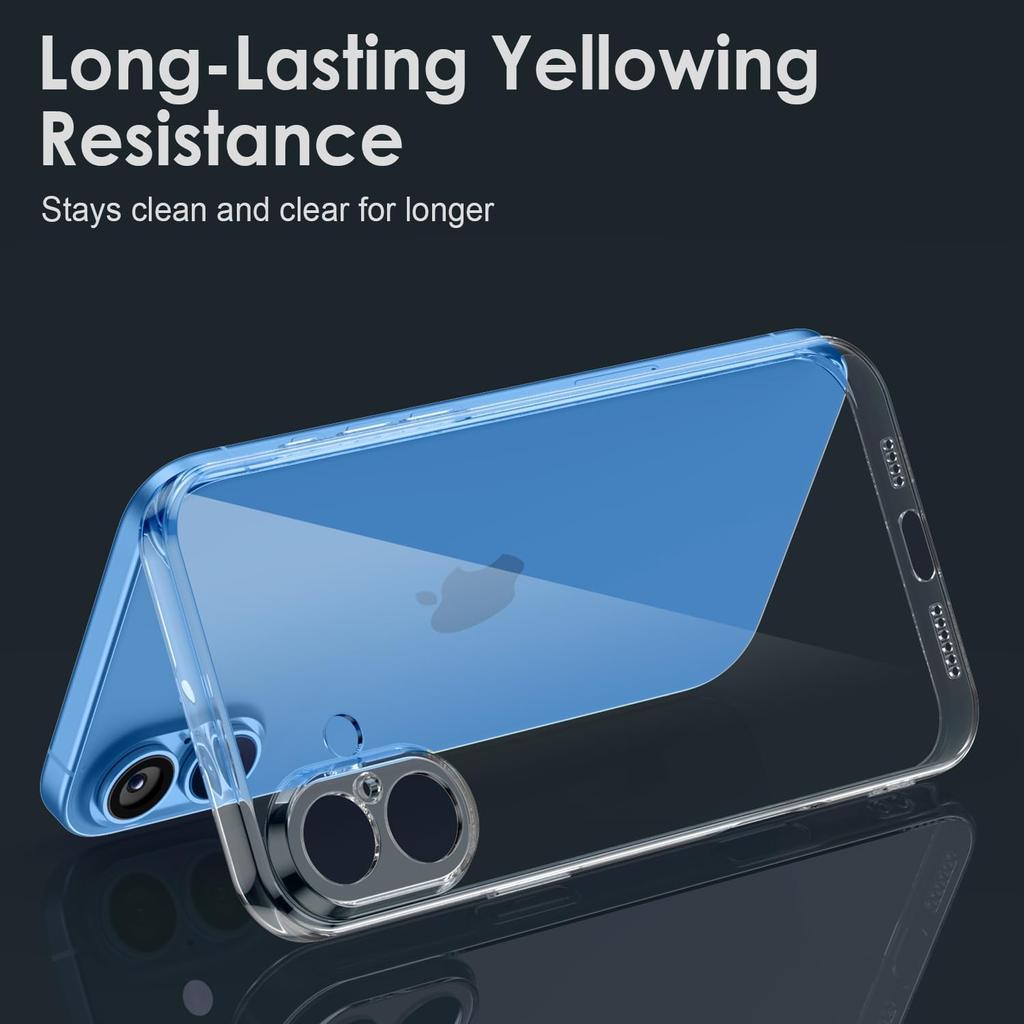 Прозрачный чехол из ТПУ для iPhone 16E 16 E Plus 15 Pro Max 14 13 Mini 12 11 X Xs Xr Se 2022 2020 Iphone16 16Pro Ultra Slim Прозрачный чехол для телефона Аксессуары