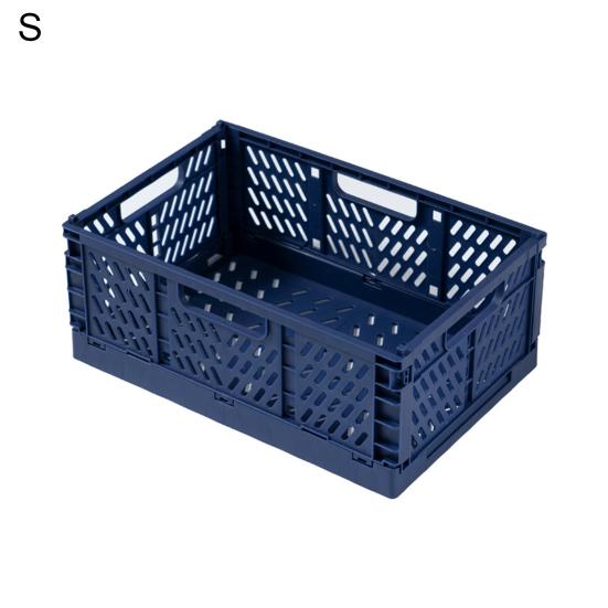  Storage Crate Box Collapsible Large Capacity    Sturdy Practical Collapsible Plastic Storage Crate Box for Cosmetic