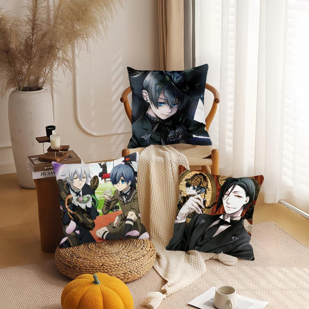 Книга Темный дворецкий Наволочка Домашнее украшение Наволочка для подушки Подходит для офиса Дивана Спальни Автомобиля