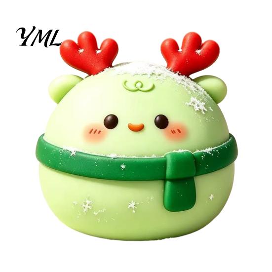Crunchy Stress Ball Christmas Daifuku Relief Toy, Slow Rebound Steamed Bun Squeeze Toys Sensory Holiday Party Favors for Kids Adults Reliever