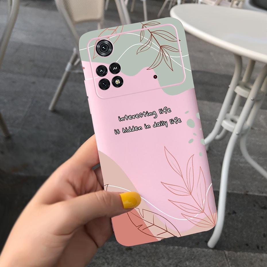 Чехол для Xiaomi Poco M4 Pro Милый узор Конфетный цвет Чехол для телефона Для Poco M 4 M4 Pro 5G 4G PocoM4 Мягкий силикон ТПУ Задняя крышка