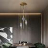 Postmodern Pendant Lamp Copper Crystal Small Chandelier LED Decorative Hanging Lamp For Dining Table Living Room Bedroom
