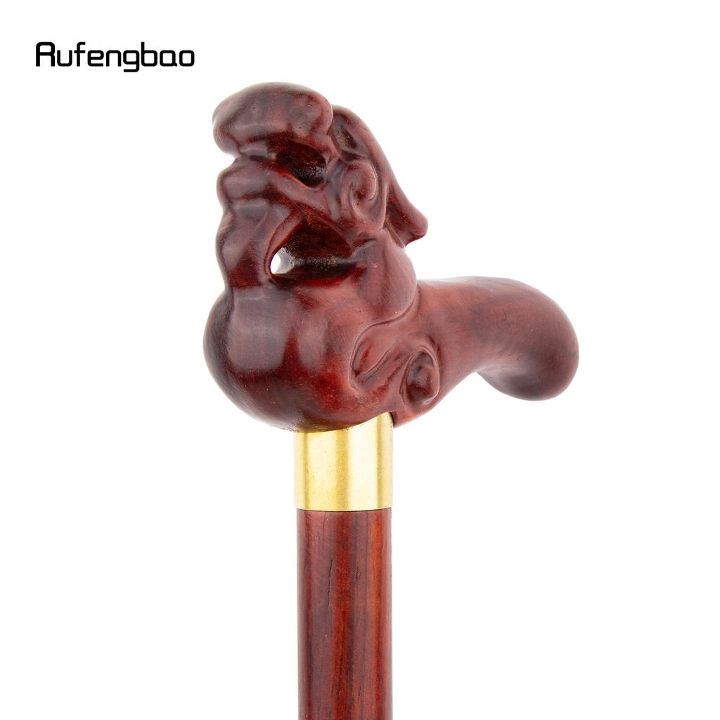 Красный дракон деревянная одношарнирная модная трость декоративная косплейная трость Хэллоуин булава костыль жезл 94 см