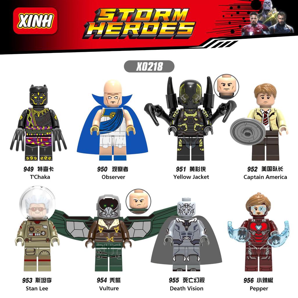 Красный цвет Дэдпул с собакой Совместимые минифигурки Фигурки DC Строительные блоки Супергерои Кирпичики Модели Подарки