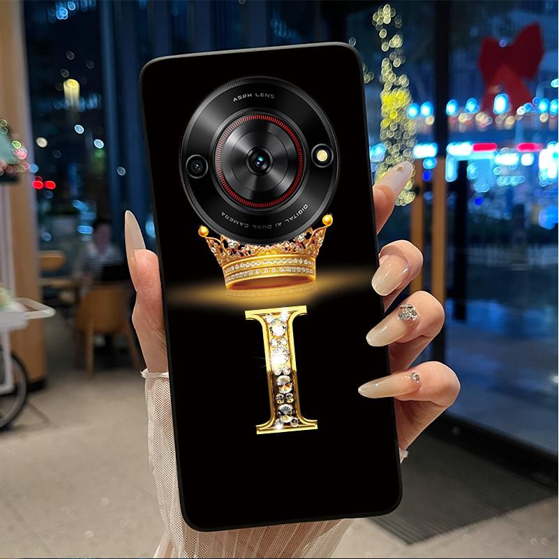 Ударопрочный Мягкий Чехол Для Телефона Для ZTE Blade A75 5G/ Nubia Focus 5G Яркий Цвет и Привлекательный Узор с Буквой Короны