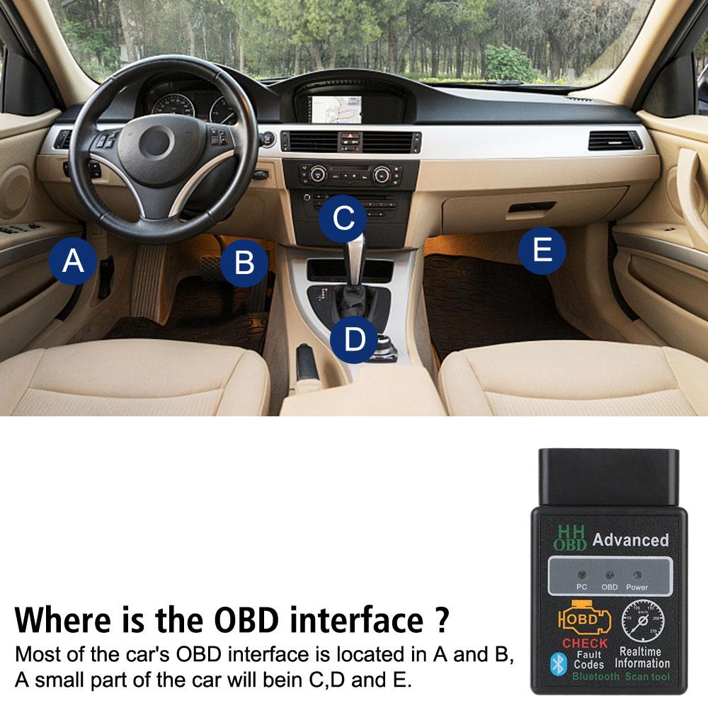 Автомобильный диагностический инструмент для IOS/Android Автомобильный диагностический сканер ELM327 Bluetooth V1.5 Детектор Интерфейс OBD2 Адаптер Считыватель Кодов