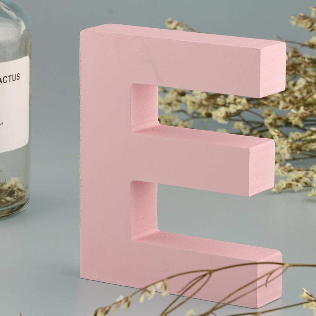 Деревянные Розовые 26 Букв Алфавита Маркизные Буквы Настенная Подвесная Табличка на Дверь от А до Я для Детской Комнаты, Декорации для Детской