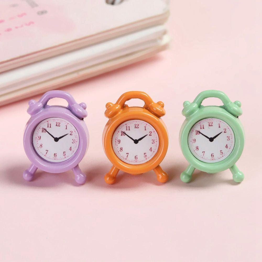 Kitchen Living Room Doll Clocks Mini Home Decoration Dollhouse Miniature Toy Alarm Clock