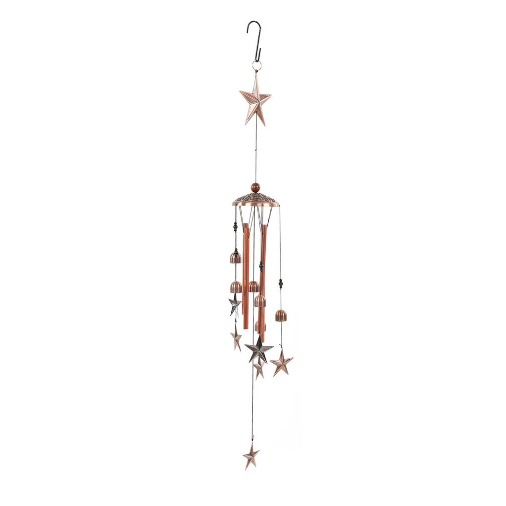 Outdoor Wind Chimes Metal Copper Pleasant Crisp Sound Star Style Metal Wind Chimes for Outdoor