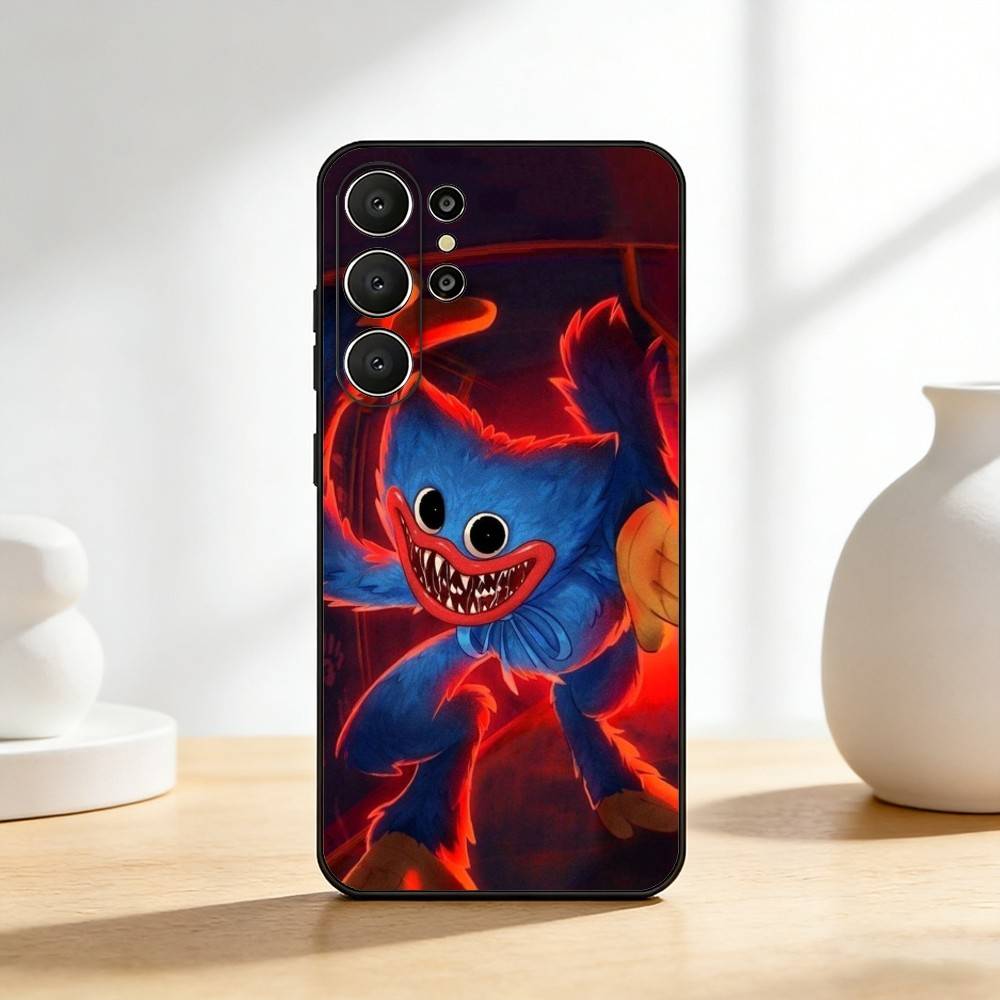 Игровой чехол для телефона H-huggy W-Wuggy для Samsung S26, S25, 24, 23, 22, 30, 21, 10, 9, Ultra, Plus, Lite, FE Мягкий черный чехол