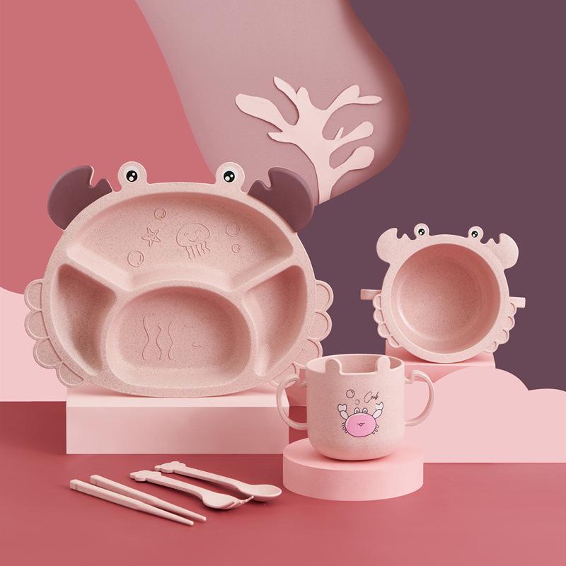 Dinosaur-Themed Children's Dinnerware Set: Divided Plate, Bowl, and Cutlery for Boys Aged 4-6