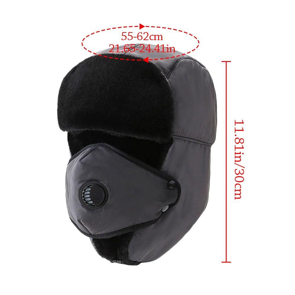 Warm Beanie Russian Caps Plush Winter Hat Outdoors Bomber Hat for Men Women