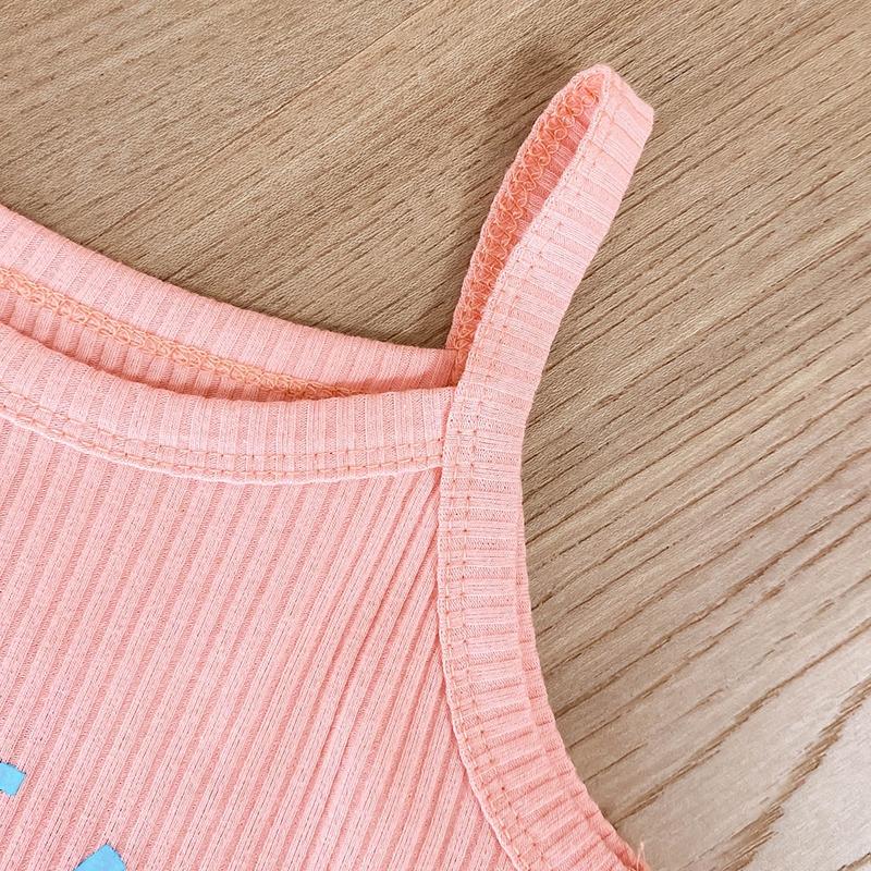 Летний детский свежий детский милый простой жилет без рукавов с принтом ромашки, топ-майка без рукавов для маленьких девочек