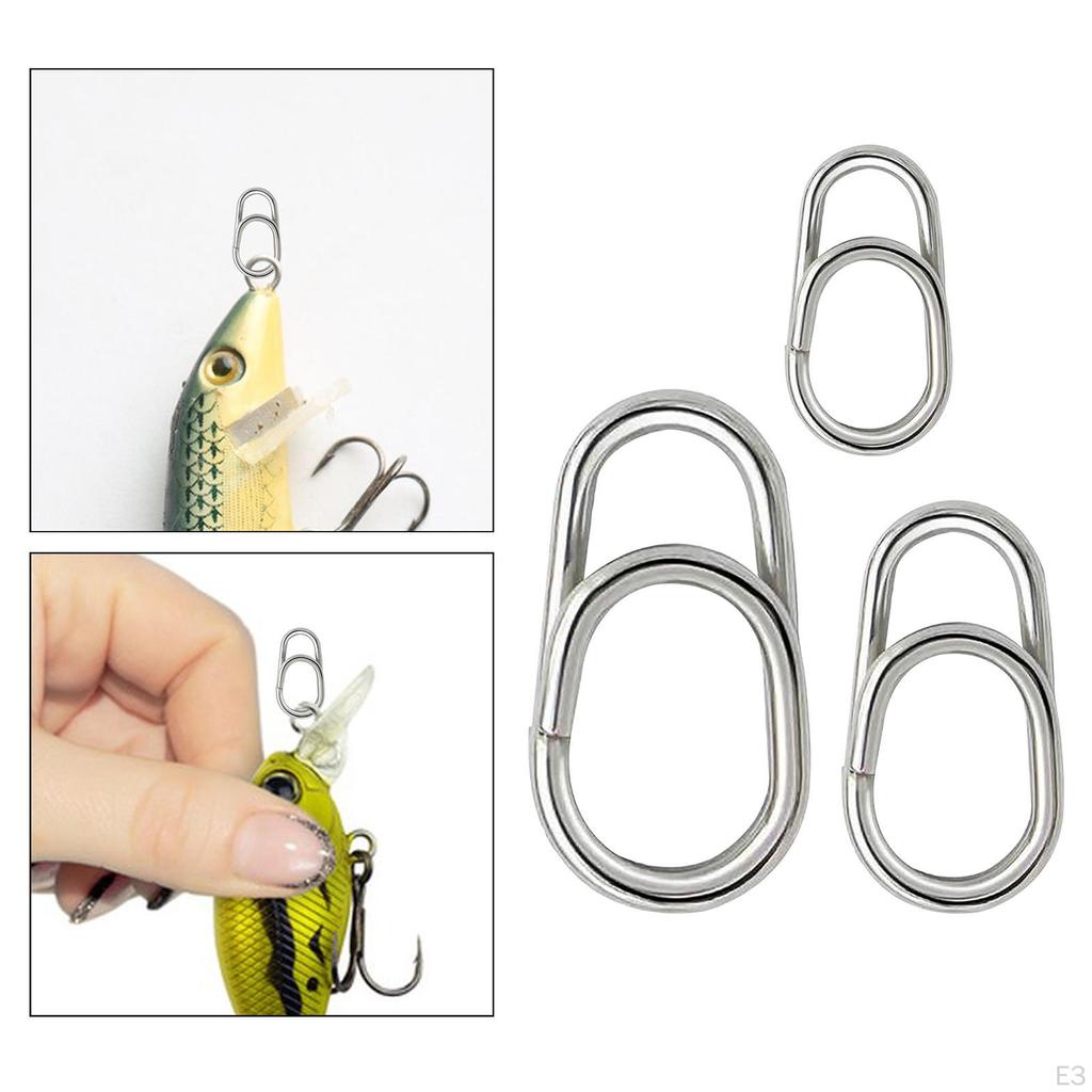 100 шт. разъемные кольца для рыбалки, разъемы овальной формы, высокая прочность для пресноводной и соленой воды
