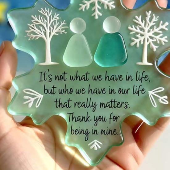 Украшение из морского стекла в форме снежинки Ручная работа Искусство из морского стекла Памятный сувенир о дружбе