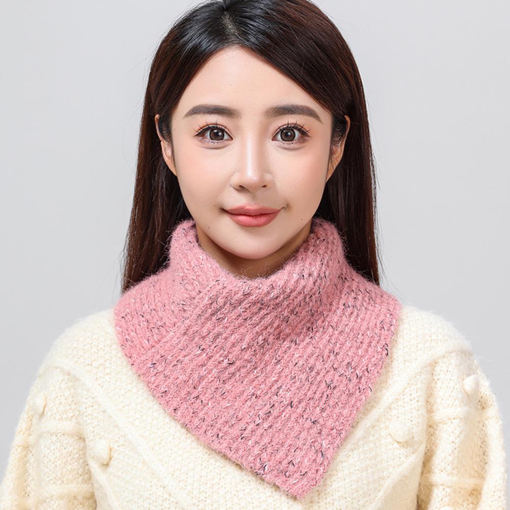 Треугольные шарфы с высоким воротником, вязаный шарф-манишка, шерстяной вязаный чехол для шеи, шарф-кольцо, шарф-грелка для шеи из имитации кашемира