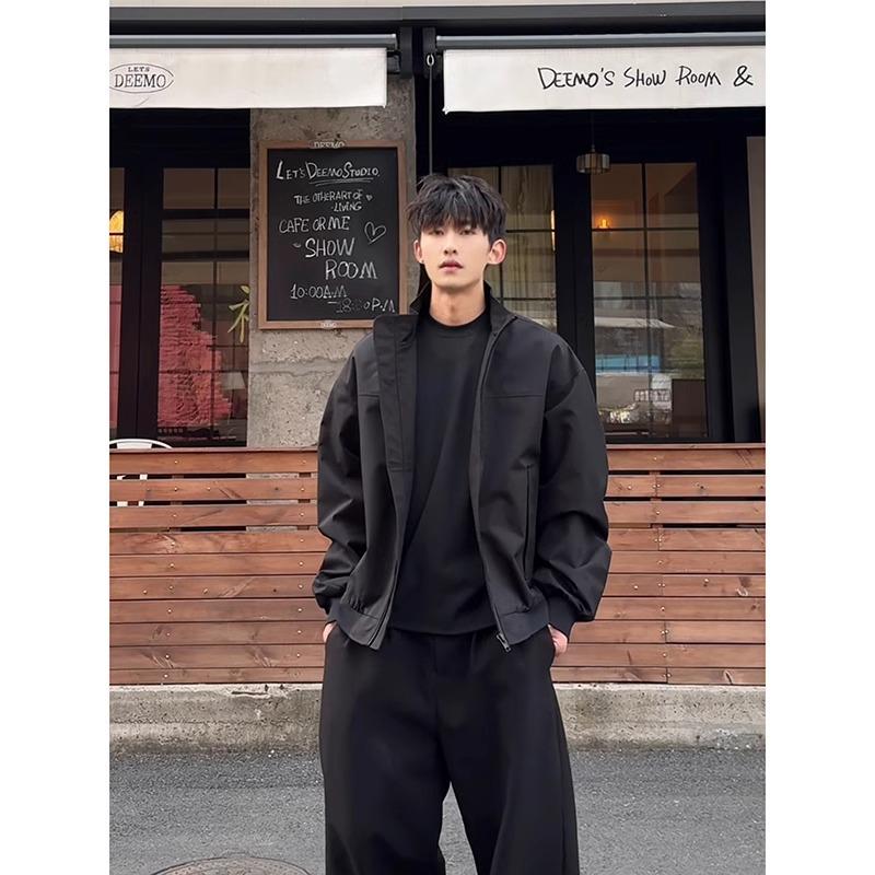 Men's Cleanfit Three-Proof Flight Jacket, Stand-Up Collar, Spring/Autumn Baseball Windbreaker