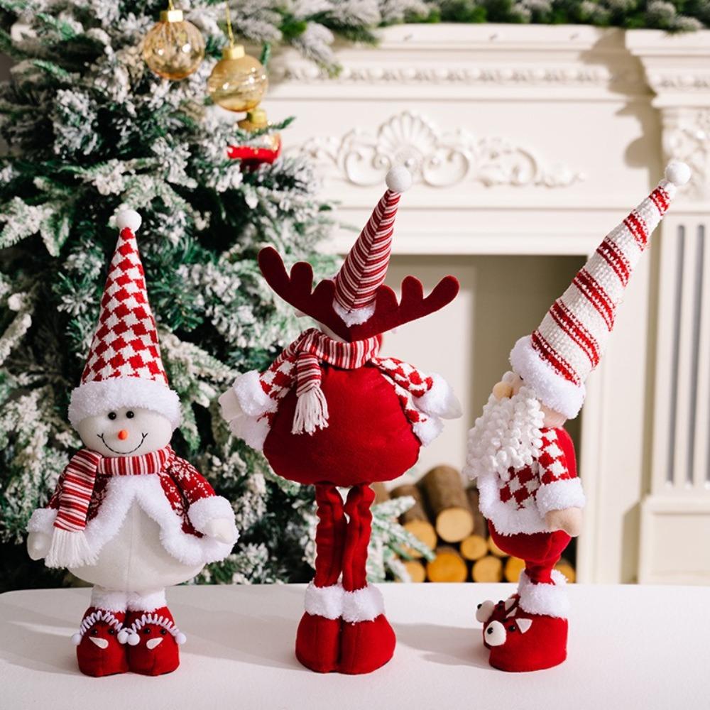 Милая рождественская выдвижная кукла снеговик выдвижная фигурка снеговика рождественские украшения фигурки