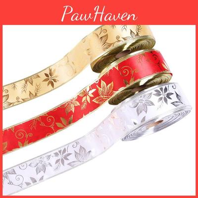 Роскошный 2-метровый золотой пионовый цветочный бант из ленты для элегантного украшения рождественской елки