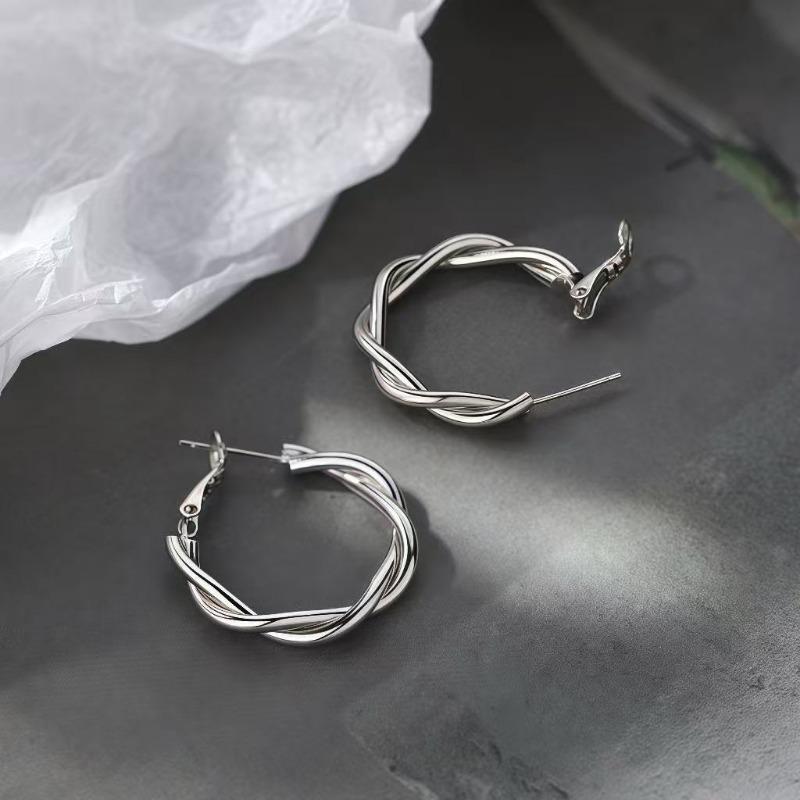 Женские модные геометрические круглые серьги-кольца С-образной формы Минималистичные украшения