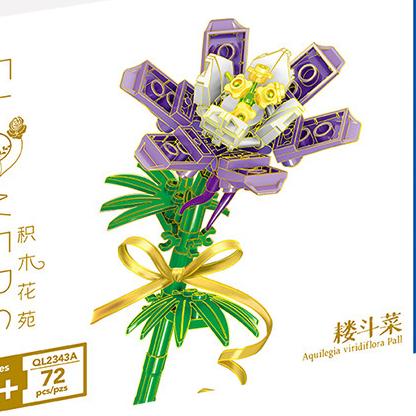 Flower Model Eternal Bouquet Building Blocks Creative Home Desk Plant Decoration Assemble Bricks Educational Toy Girl Kids Gifts