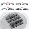 SK SKONHED 4 Pcs Sexy Long Cilia Glue-free Triple Magnet Extension Tools False Eyelashes Cross Wispy
