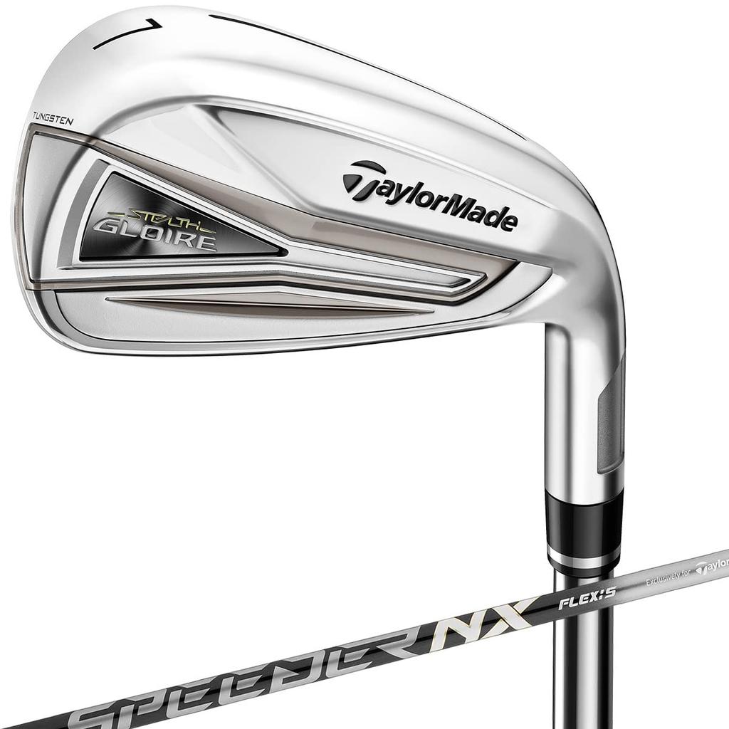 TaylorMade Stealth Gloire Irons, SPEEDER NX for TM Men's RH SW Golf Clubs, Loft: 54, Flex: R, Silver