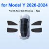 Sun Shade for Tesla Model Y Juniper 2025-2020 Car Windshield Sunshade Cover Front Side Window Privacy Blind Shading for Camping