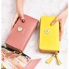 Wallet Korean version for women, long and large capacity handbag, small daisy double-layer zipper simple phone bag