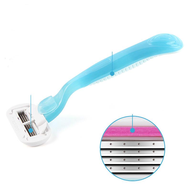 Женский станок для бритья и 3 шт. сменных лезвий