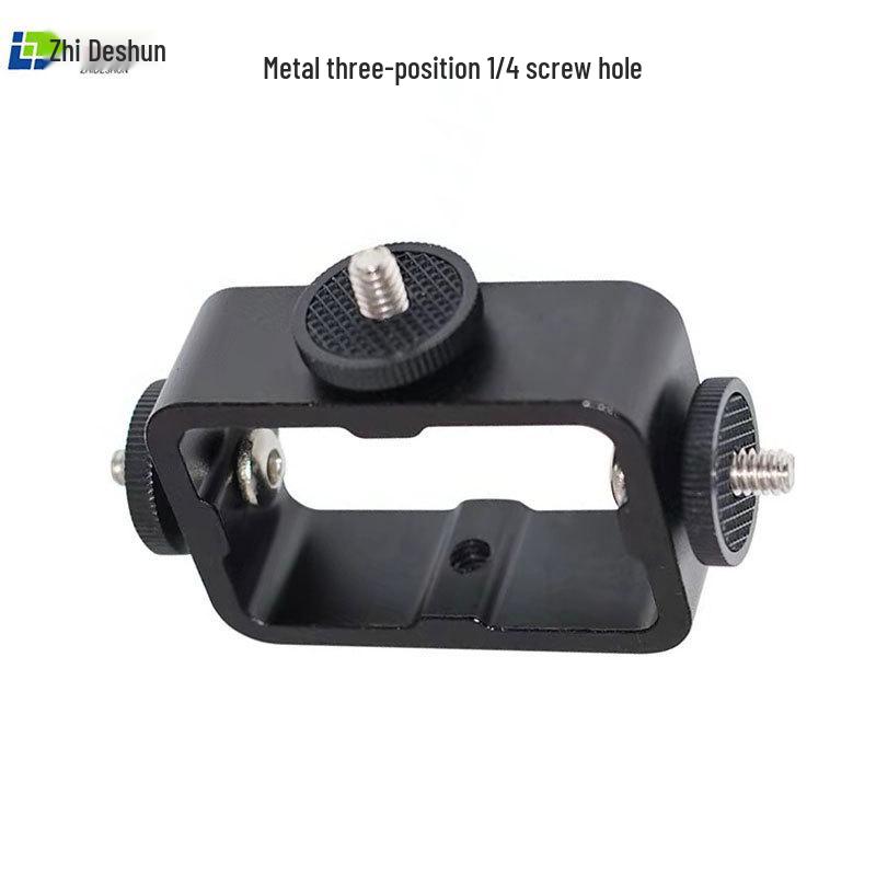 Металлическая подставка для телефона с камерой для прямой трансляции с регулируемым трехпозиционным кронштейном и резьбовыми отверстиями 1/4 3/8