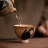 Креативное керамическое ремесло Ручная работа Серебряный котенок Чашка для чая Обжиг Сино Набор для кунг-фу Чашка для дегустации чая Декоративная чашка Подарок