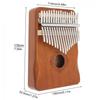 17-клавишное пианино Kalimba для большого пальца с защитой руки Mbira