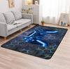 Gaming Controller Area Rug Neon Green Hexagon Pattern Non Slip Washable Floor Carpet for Game Room Bedroom Living Room
