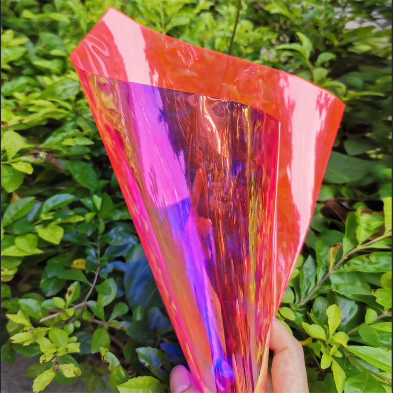 Волшебная цветная пленка DIY Iris ПВХ прозрачная цветная лазерная прозрачная лазерная бумага