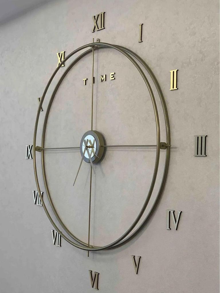 3D декоративные настенные часы с римскими цифрами в скандинавском стиле, металлические настенные часы 80 см, украшение для дома, офиса, гостиной, стены