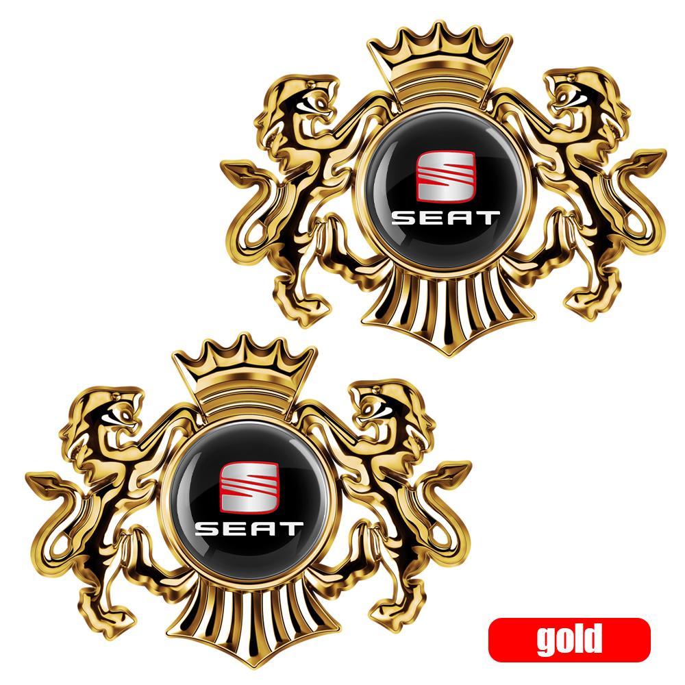 For Seat Leon Mk1 Ibiza 6j Ateca Altea Arosa Ahambra FR Toledo Exeo 1/2Pcs Car Metal Logo Side Window Body Fender Badge Stickers