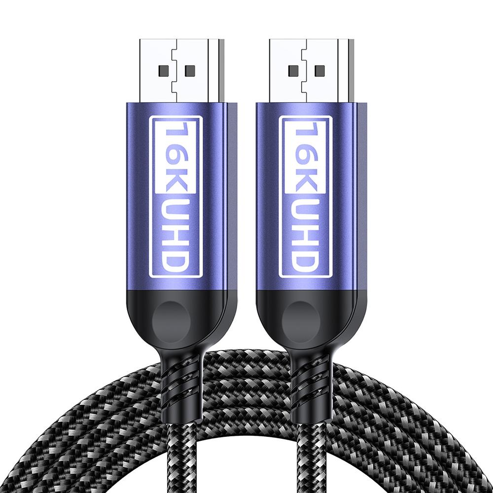 Видеокабель 16K DP 2.1, скорость передачи 80 Гбит/с, поддержка 12-битного HDR и VRR, шнур Displayport для ТВ, ПК, монитора, PS5, Xbox, разная длина 1м, 2м, 3м, 5м