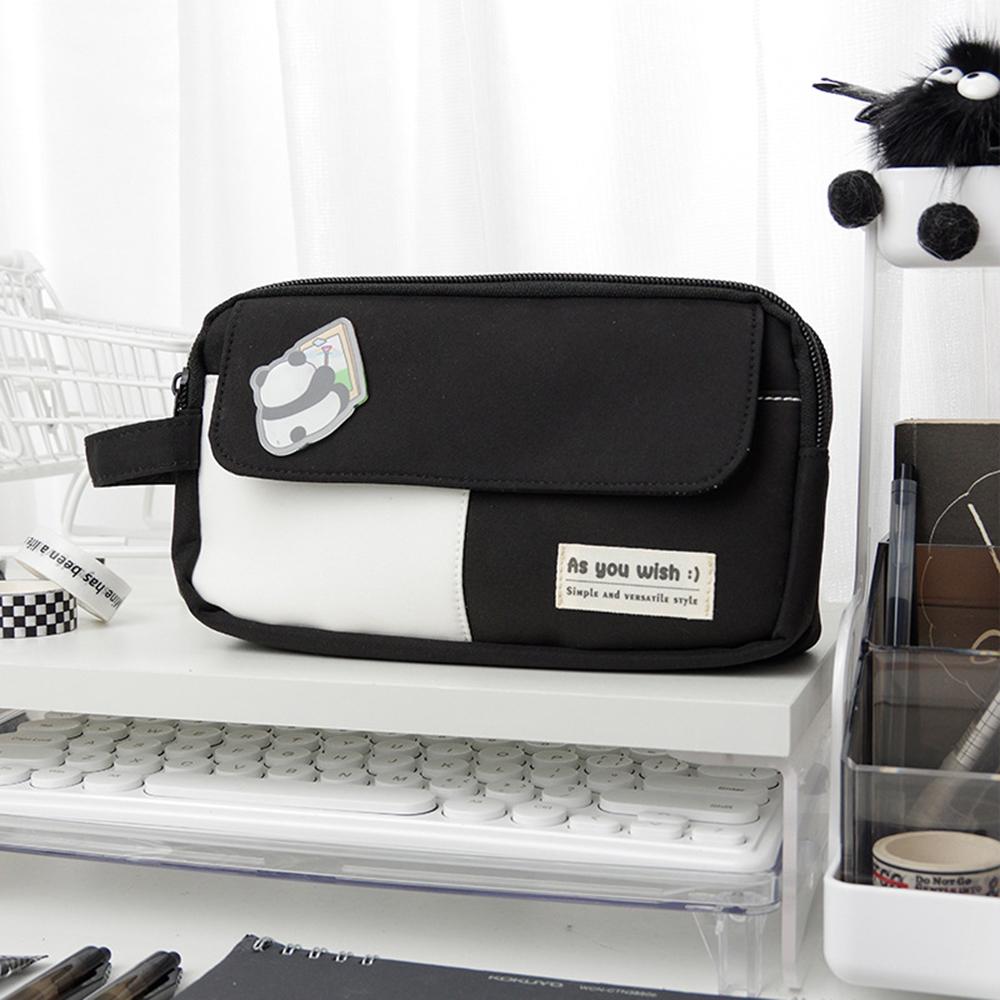 1 Piece New Simple High Capacity Pencil Case High School Students Pen Bag Zipper Stationery Supplies