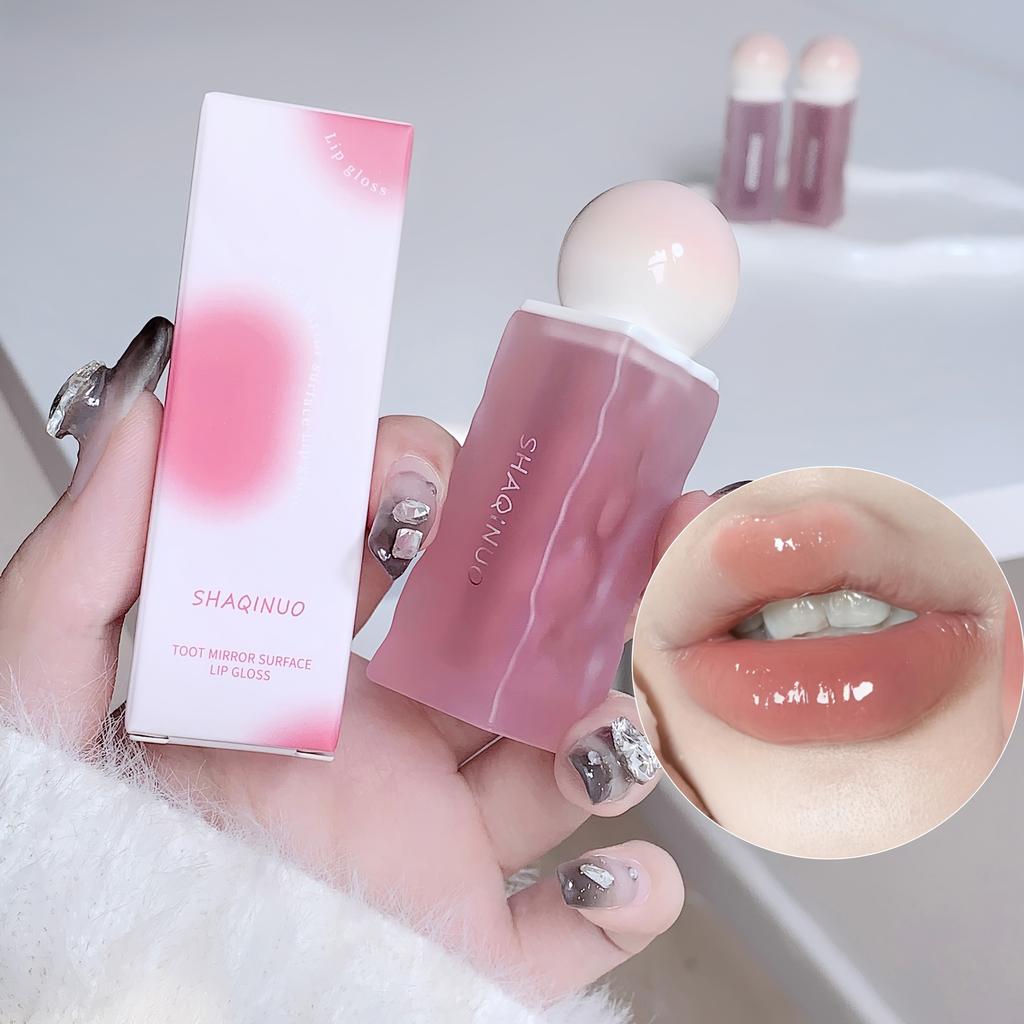 Berry Cream Lip Gloss Hydrating Moisturizing Lipstick Glass-Like Shine Lip Glaze Enhances Skin Tone Perfect for Daily Makeup