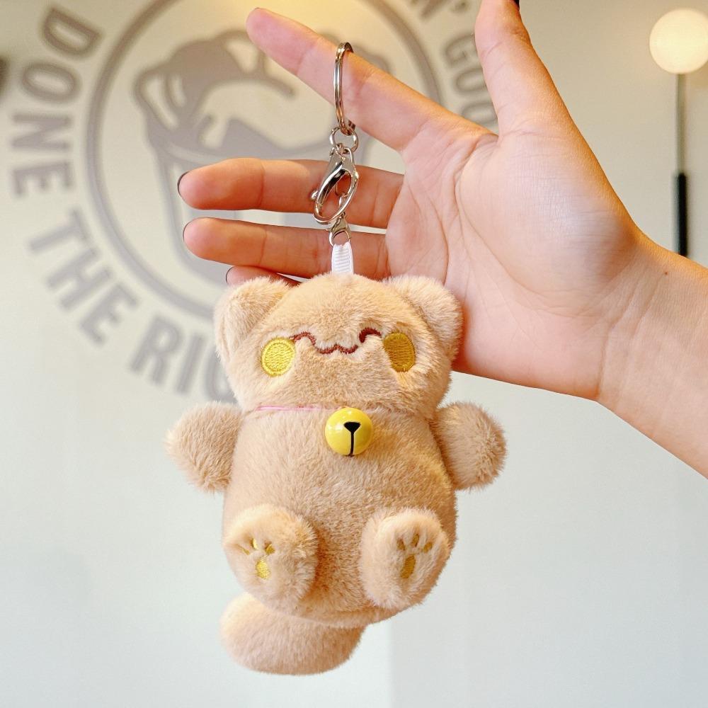 Stuffed Kittens Bell Kitten Keychain Soft Car Key Accessories New Doll Keychain Gift
