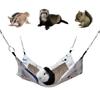 Small Animal Hammock Cooling Mat Summer Cooling Hamster Hammock for Hamster Cage Guinea Pig Rabbit Chinchilla Rodent