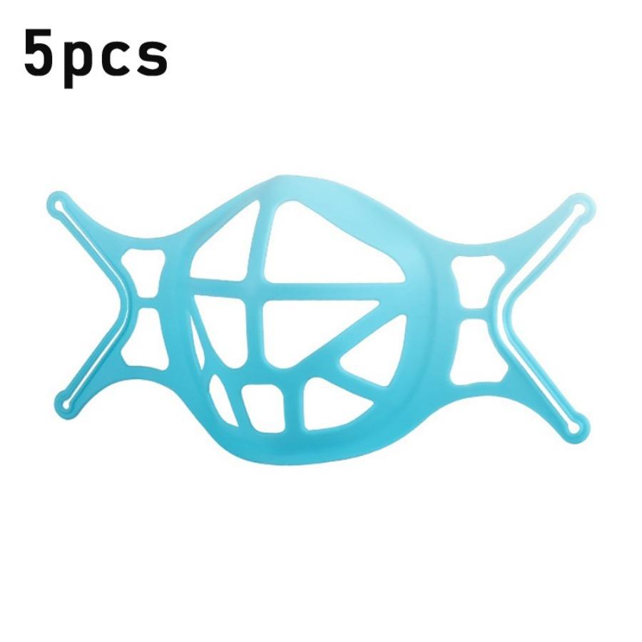 5Pcs Silicone 3d Breathable Face Masks Filters Holder Silicone Mask Inner Pad Support Help Cushion Bracket Assist Stand Home Supplies