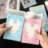 50Pcs Ballet Style Self-adhesive Opp Bag Cute Bowknot Heart Print Photocard Holder Card Cover Protector Photo Film Protector
